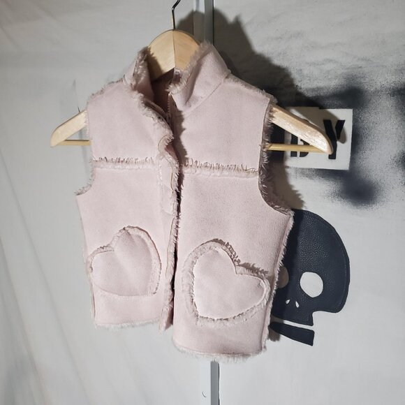 Gymboree Faux Suede Pink Vest Sz M (4 yrs) - Picture 3 of 16